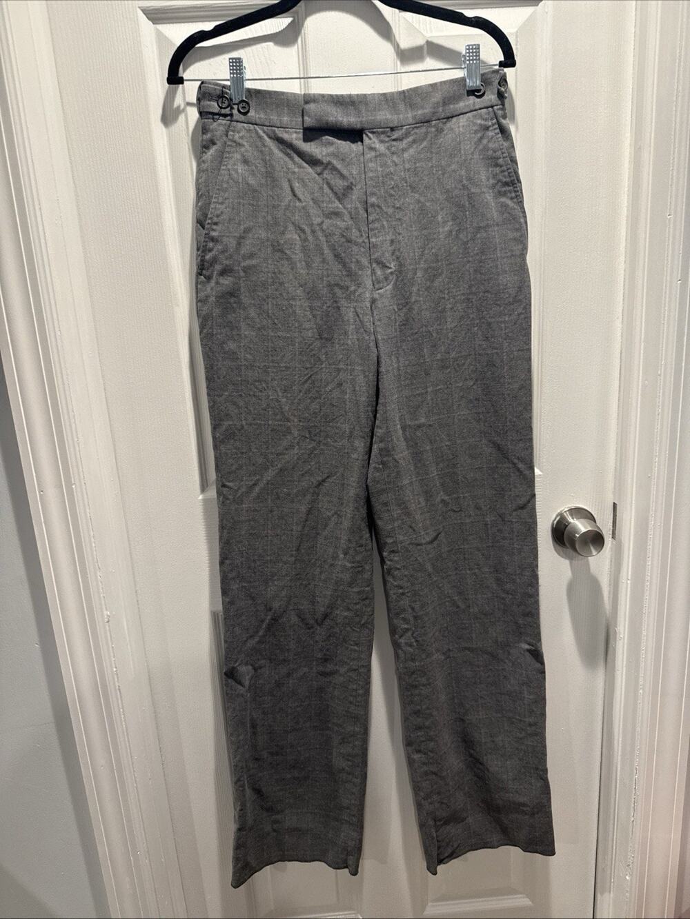 Ted Baker London Women’s Size 30 Gray Plaid Tailored Straight-Leg Pants